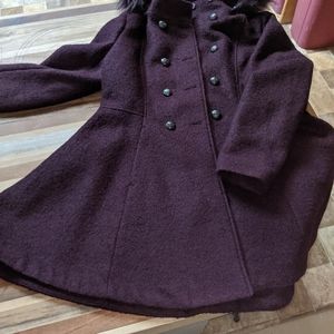 Liz Claiborne Boucle Midweight swing coat